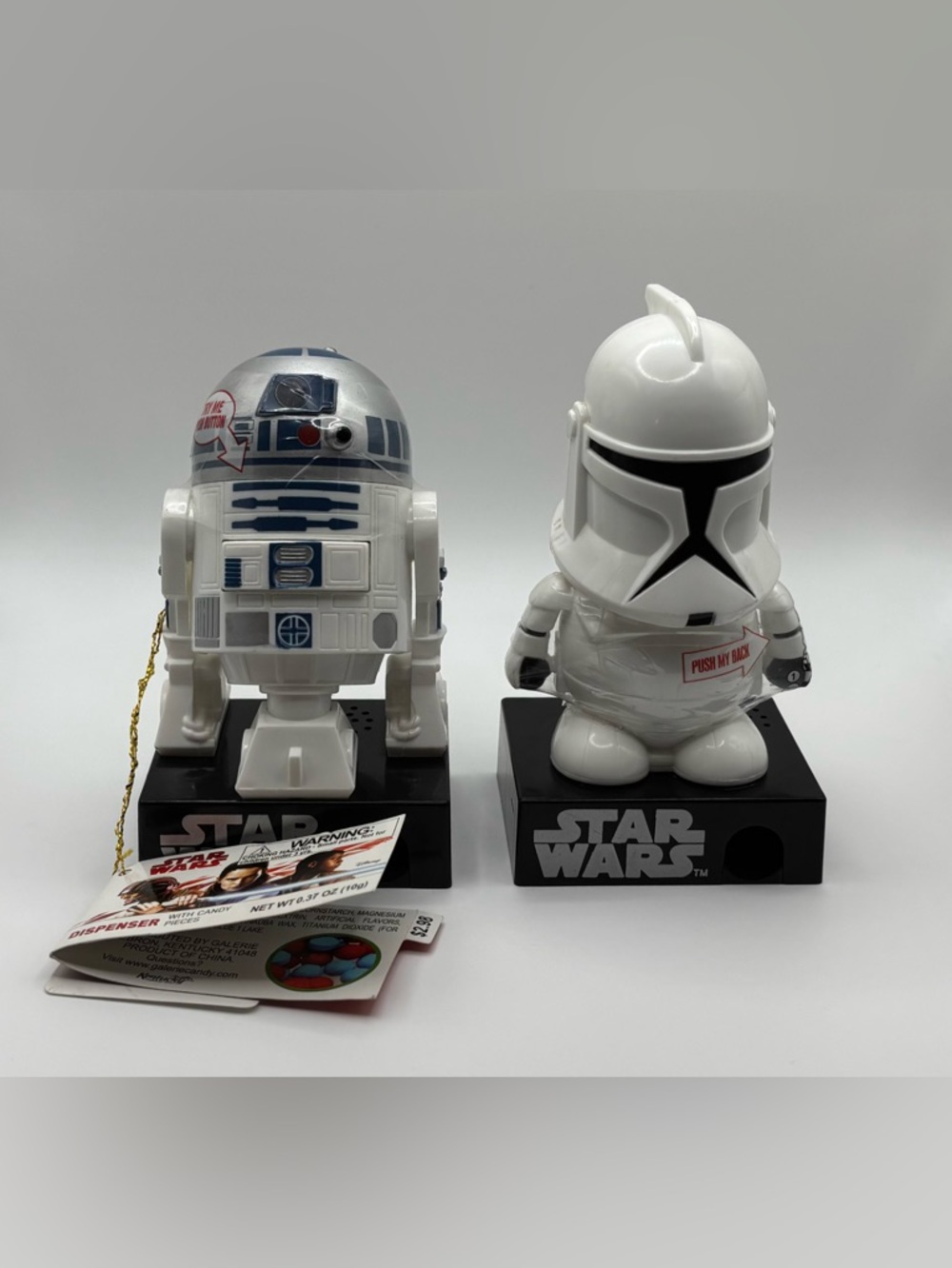 Y2K NEW Star Wars R2-D2 + Clone Trooper Candy Dispenser Toy Retro Collectible